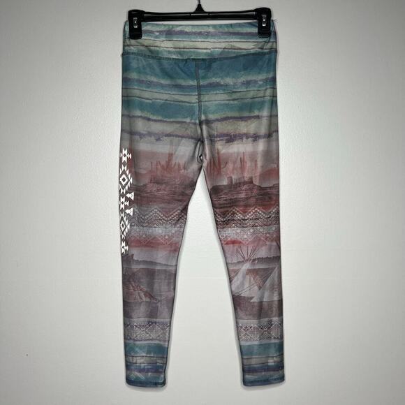 Evolution & Creation Southwestern Aztec Leggings Size Small Yoga Pants *Flaw* - Picture 6 of 11